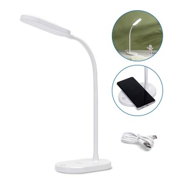 Aigostar - Lampada da tavolo LED dimmerabile con ricarica wireless LED/2,5W/5V bianco